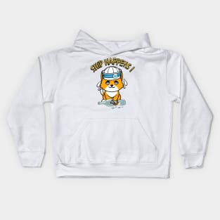 Ship Happens - Orange cat Kids Hoodie